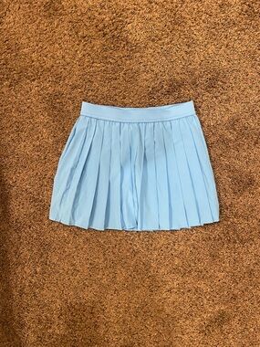 No Boundaries Light Blue Pleated Mini Skirt Size XS